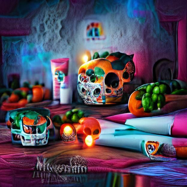 Colorful Day of the Dead Celebration