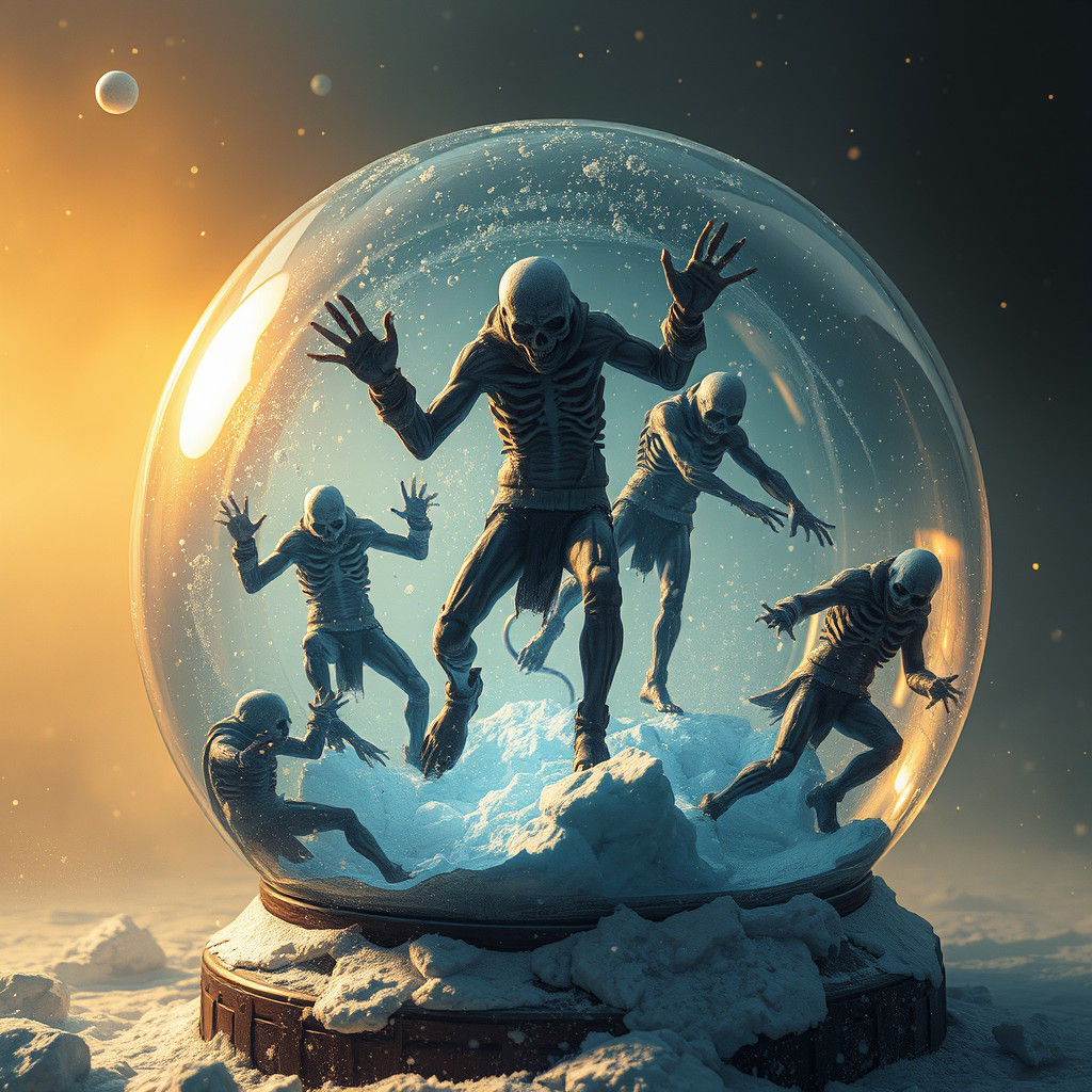 Snow Globe Prison: Undead Frozen in Time