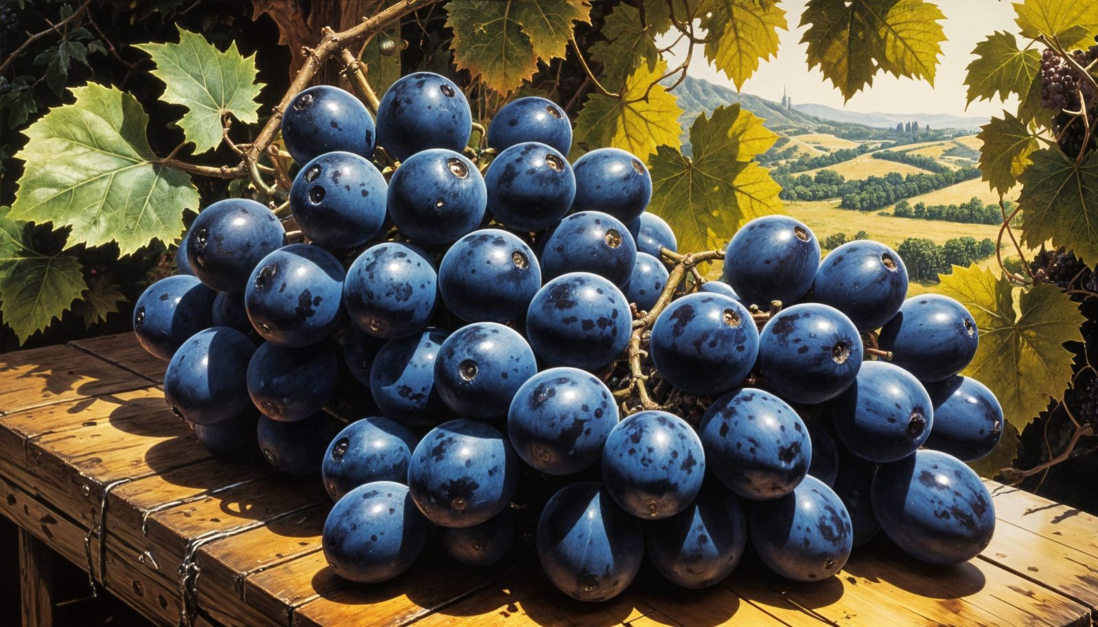 Grape in Vintage Fruit Store