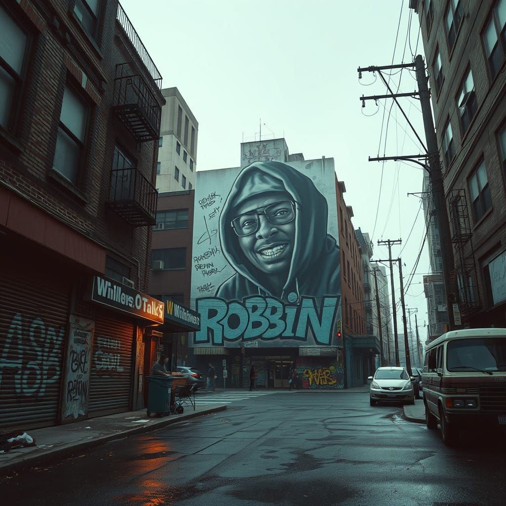 Gritty Urban Street Art in Hyperrealistic Style