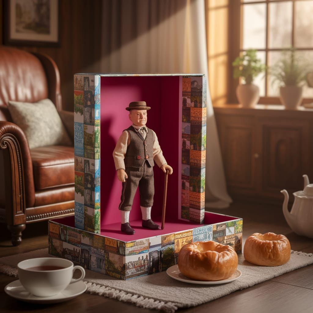 Cozy Yorkshire Figure in Traditional Attire