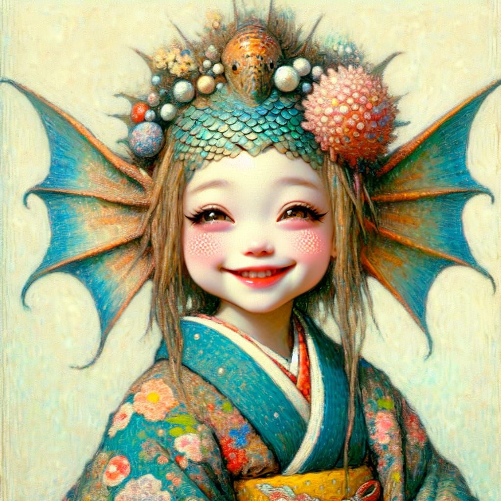 Charming Ekai Girl in Anime Fantasy Style