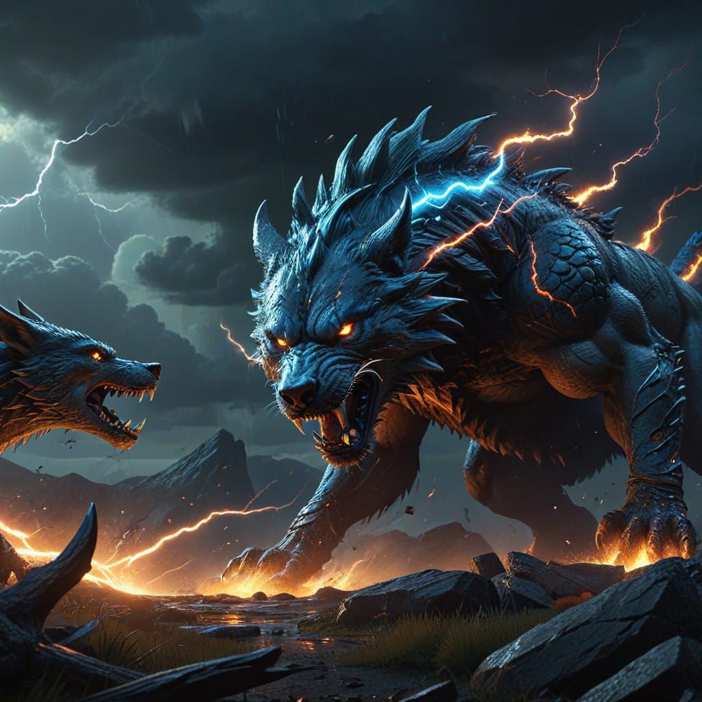 Epic Battle of Norse Mythology Beasts