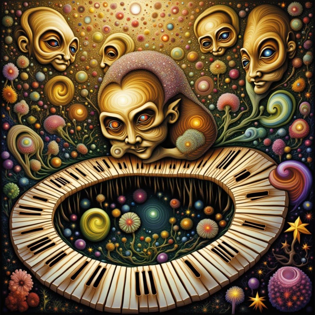 Ethereal Goblin Hybrid in Mystical Art Installation