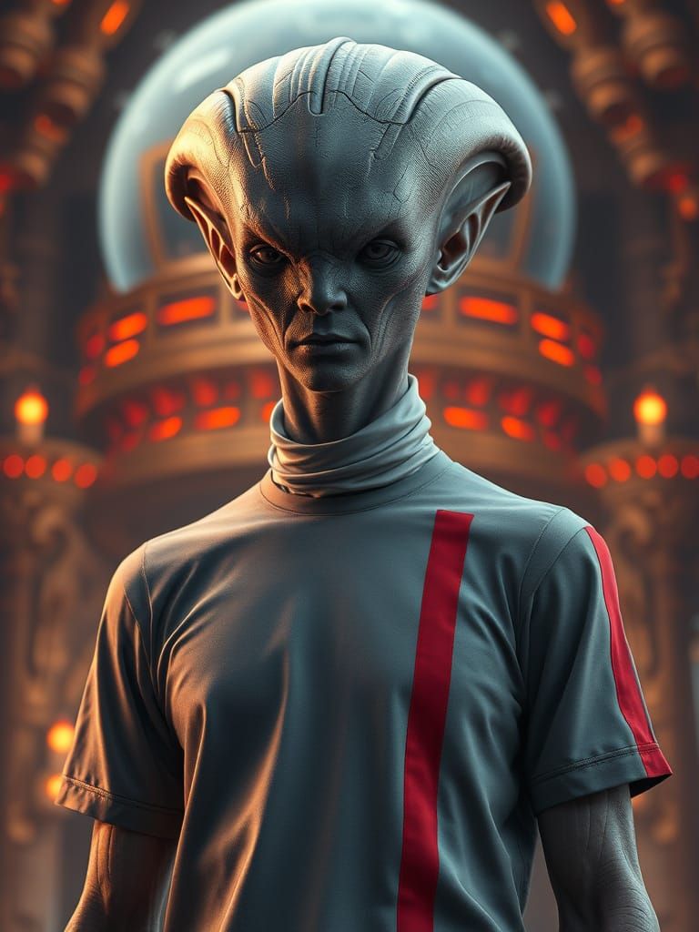 Regal Ma'awiqiya Being with Elongated Skin Folds and Bespoke...