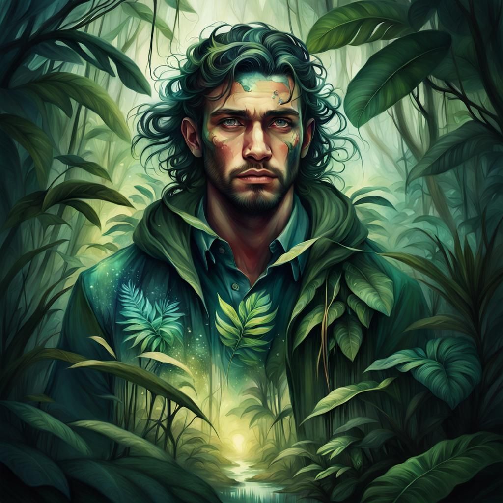 Man's Amazon Rainforest Struggle: Inspired by Anna Dittmann