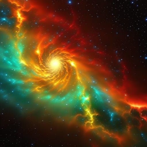 Hyperrealistic Space Fractal Artwork in 4K