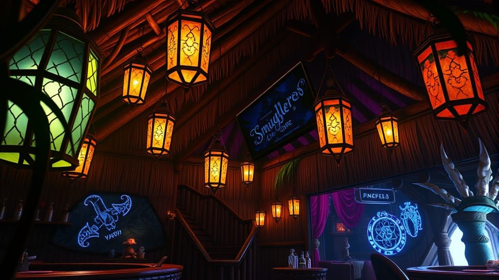 Fantastical Lanterns in Smugglers Cove Tiki Lounge
