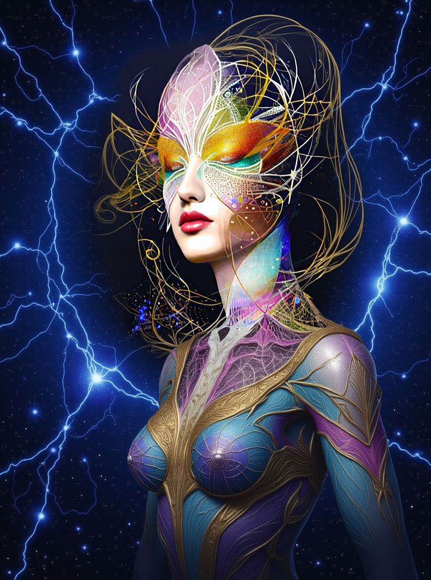 Shiny Aura Portrait with Constellation Map