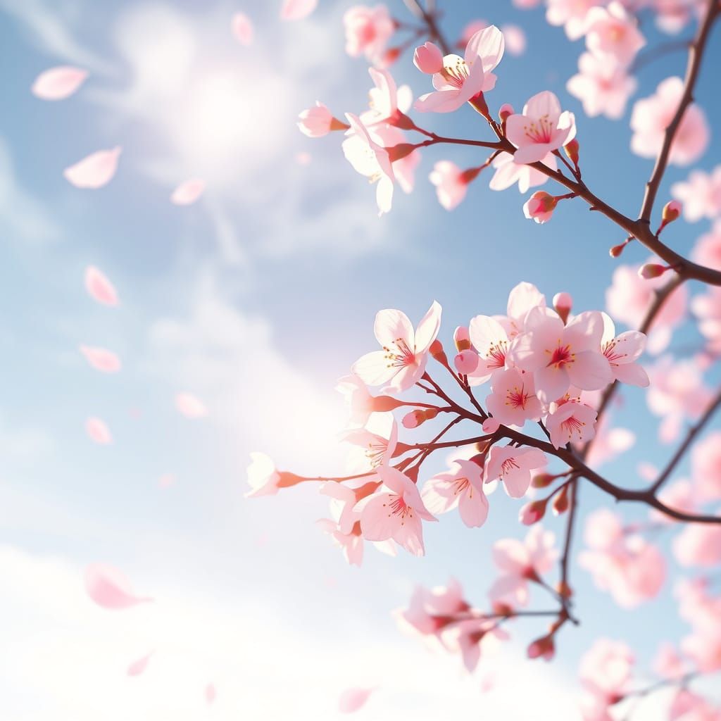Cherry Blossoms in Ethereal Bloom