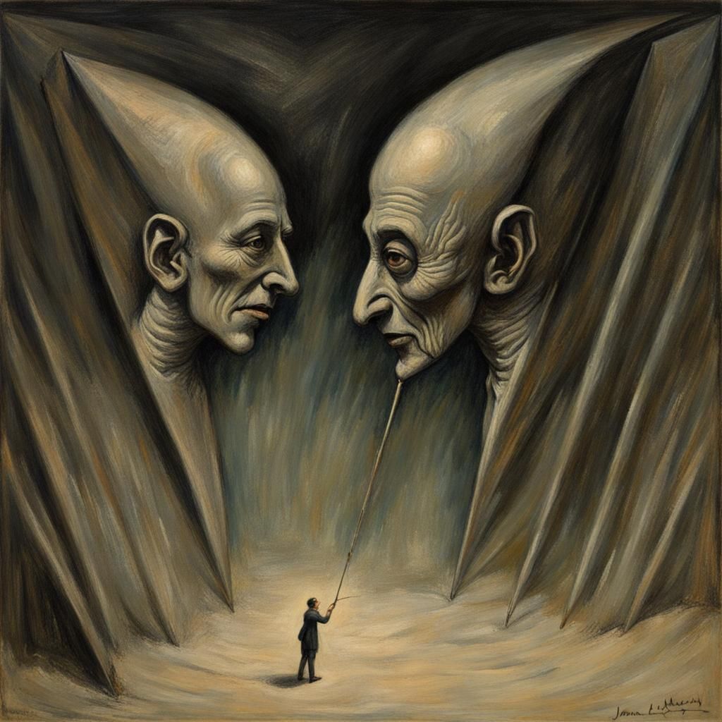 Surreal Metamorphosis in Expressionist Style