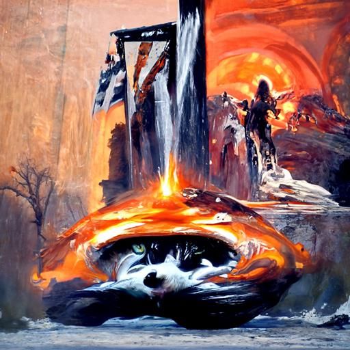 Dramatic Oil Painting: Sound and Fury
