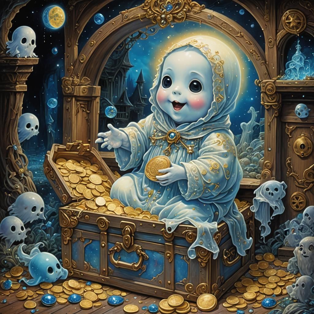 Ghosts discover golden coins