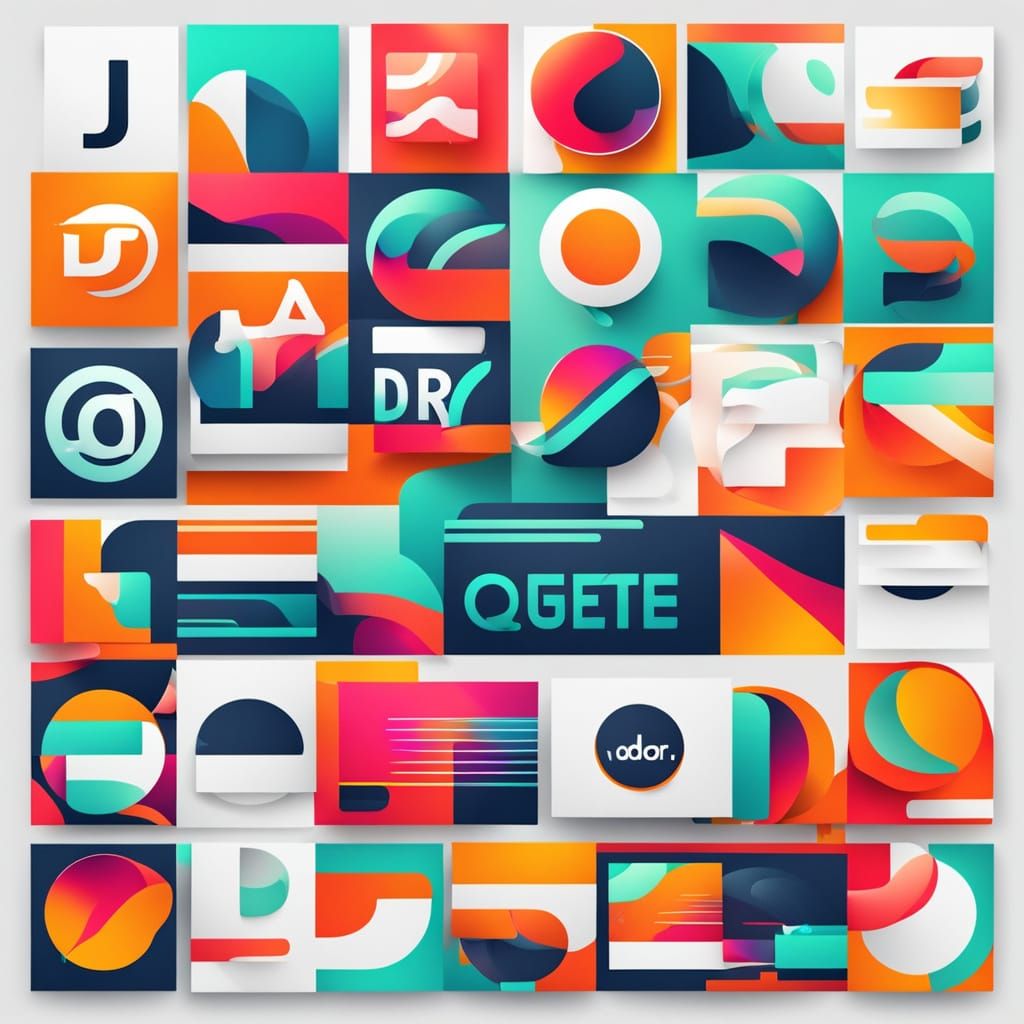 Modern JDR Logo Design with Abstract Geometric Shapes