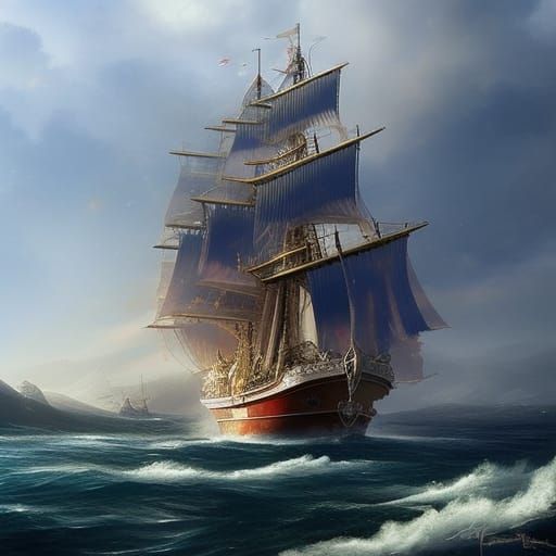 Art of Sea Concept: _A Royal Galleon Ship - #02