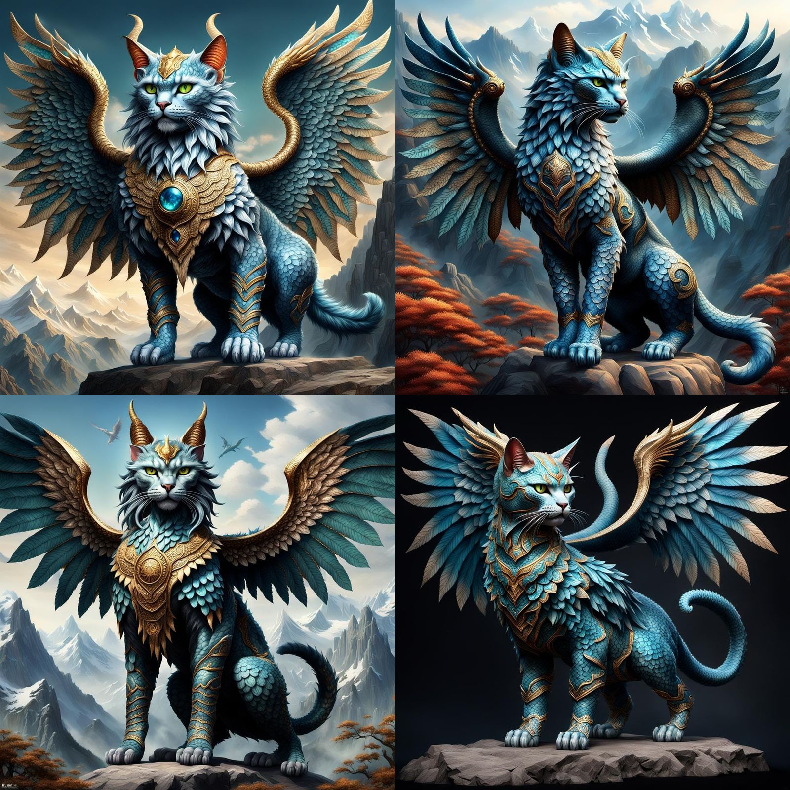 A cat like human with two legs, transforming into a mythical...