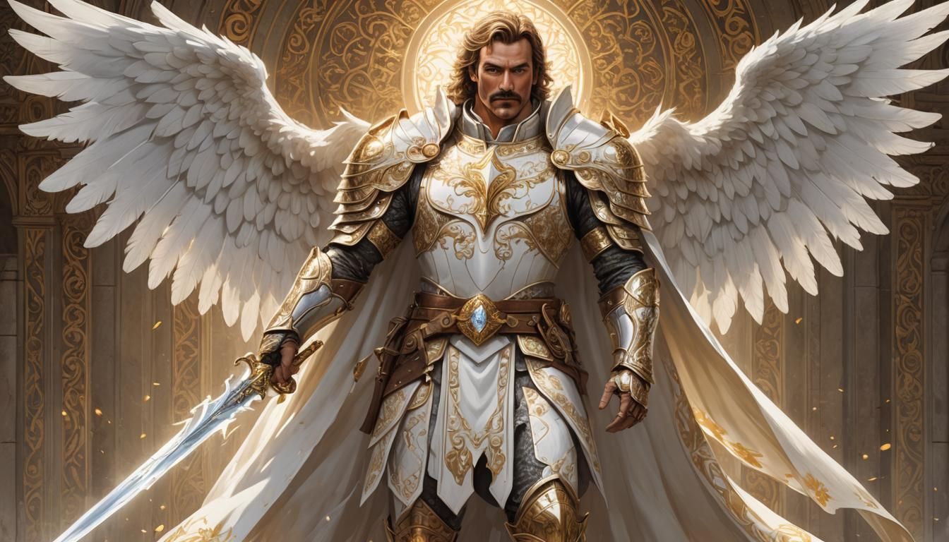 Angelic Paladin Concept Art in Fantasy Style