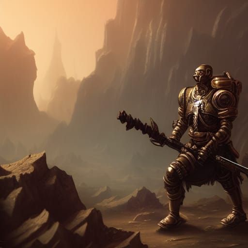 Porcelain Warforged Scout in Detailed Matte Painting