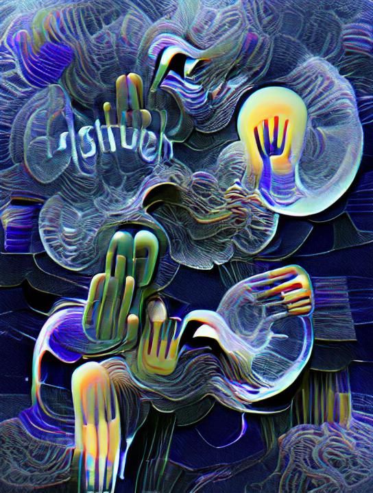 Surreal Jellyfish Zucchini Gesture Composition