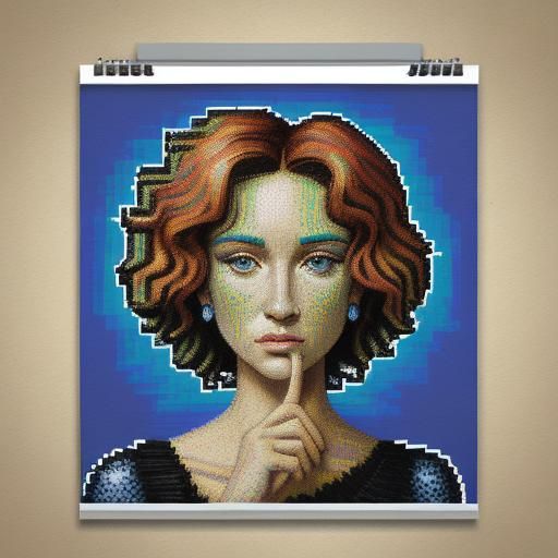 Photorealistic Pointillist Pop Art Pastel Sketch