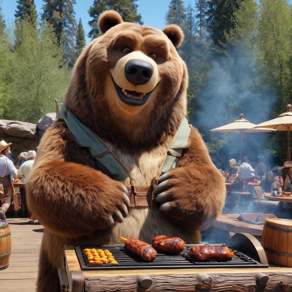 Kodiak Bear BBQ: Animated Grill Master