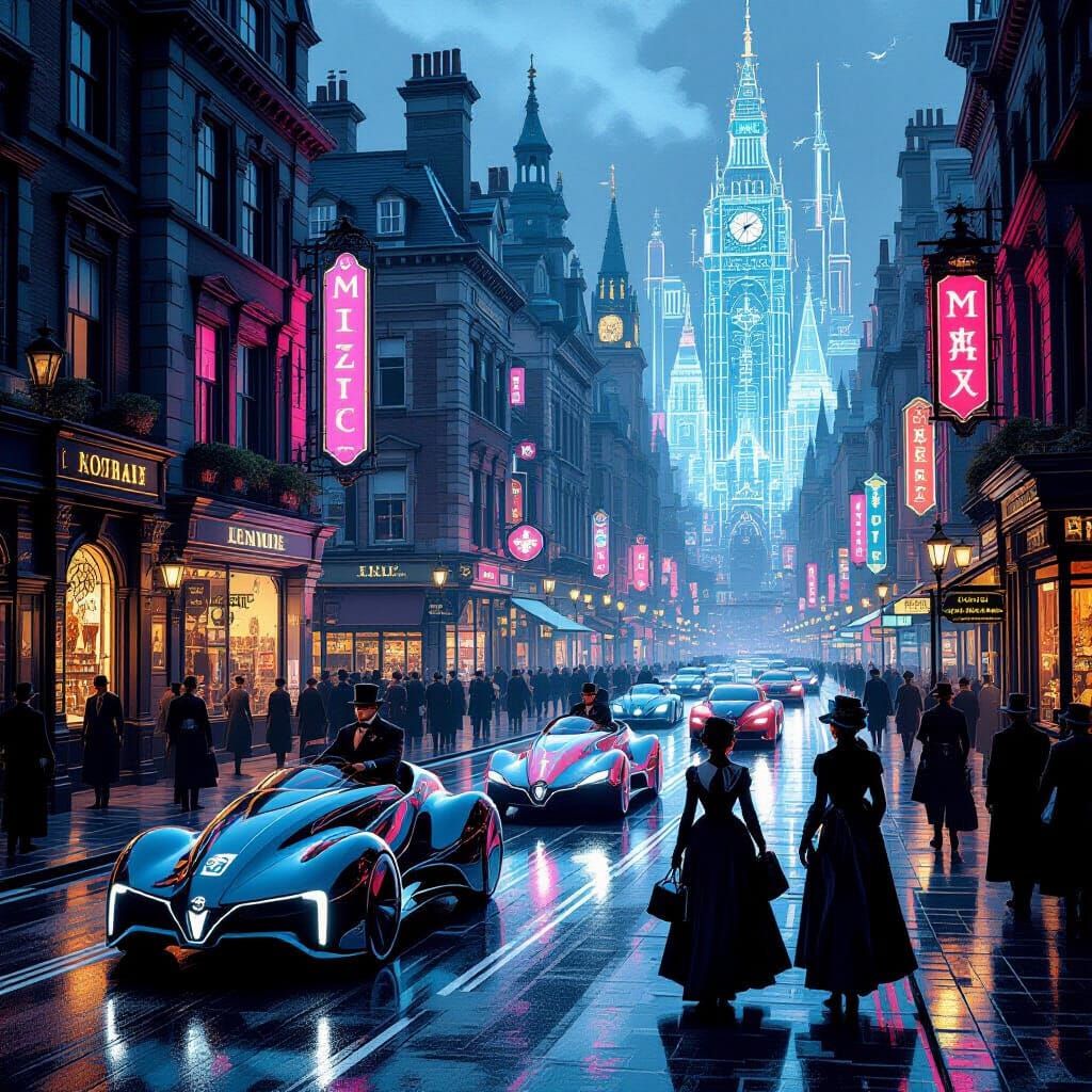 Steampunk London: Victorian Era Meets Futuristic Technology