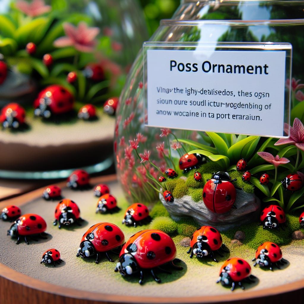 Tiny glass Ladybugs