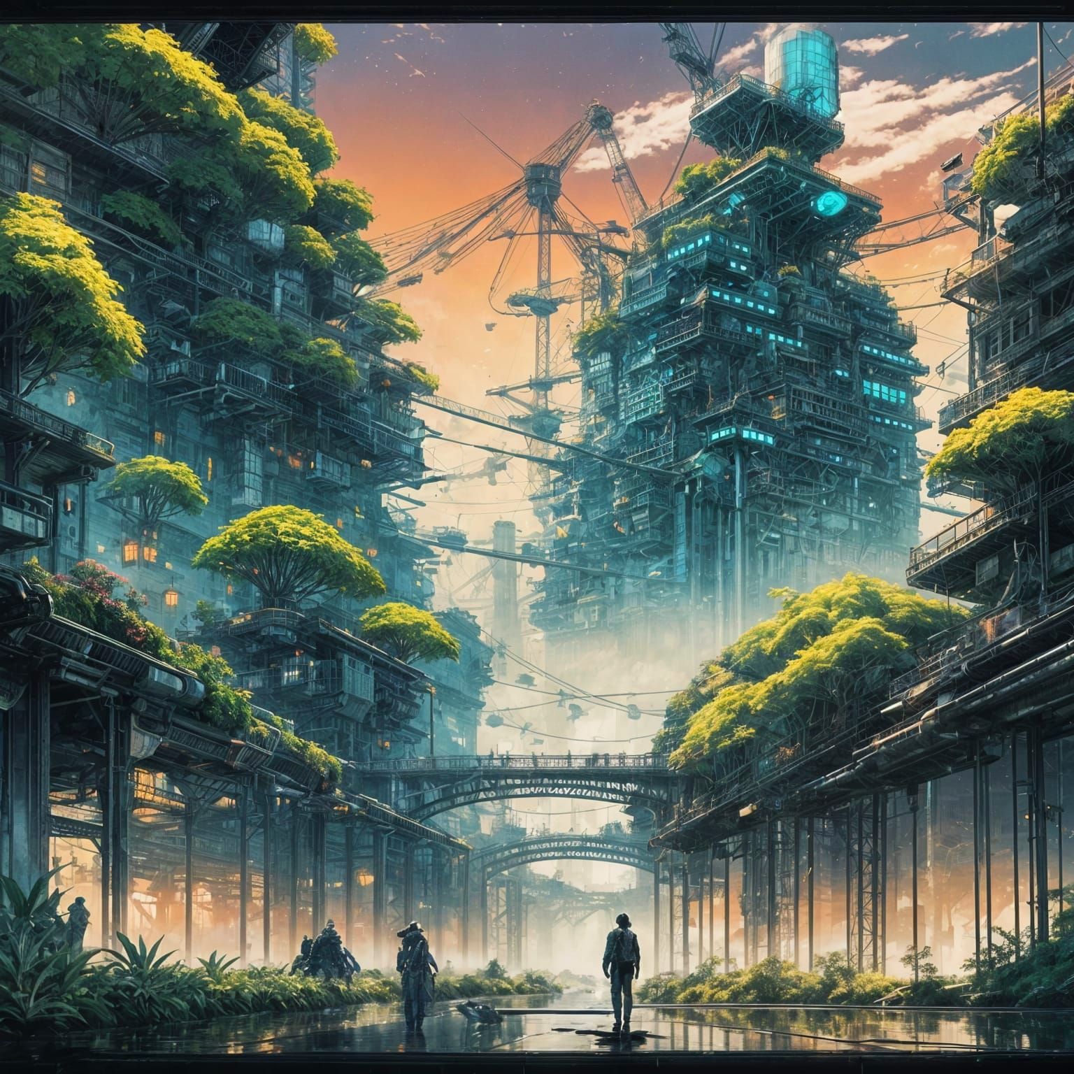 Solarpunk metropolis