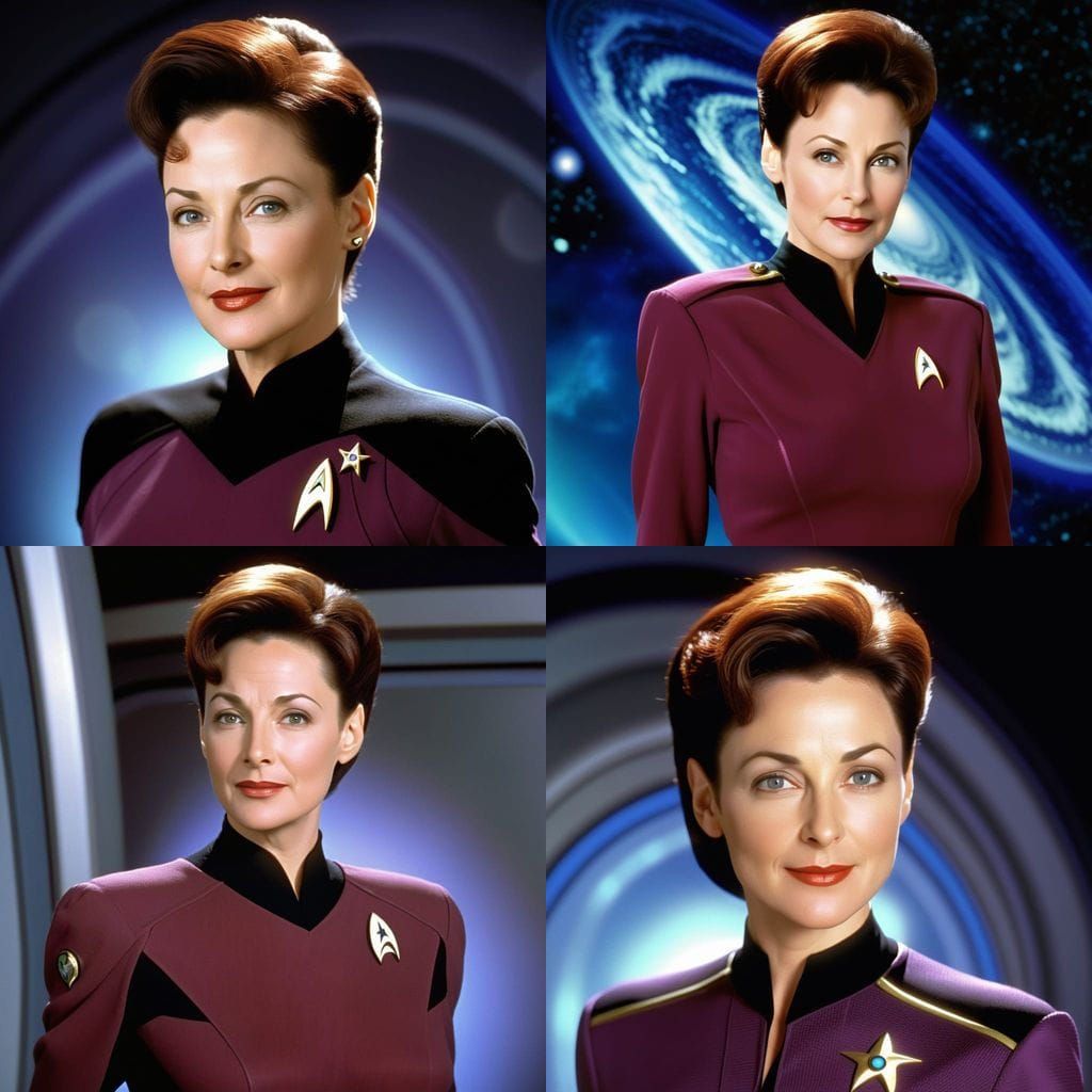 Kira Nerys in Starfleet Uniform on Deep Space Nine