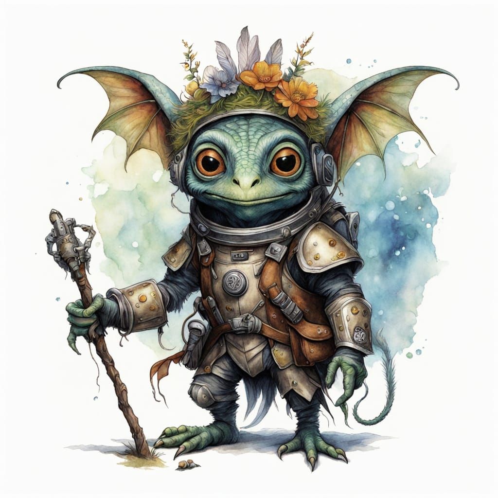 Space Explorer Meets Whimsical Alien