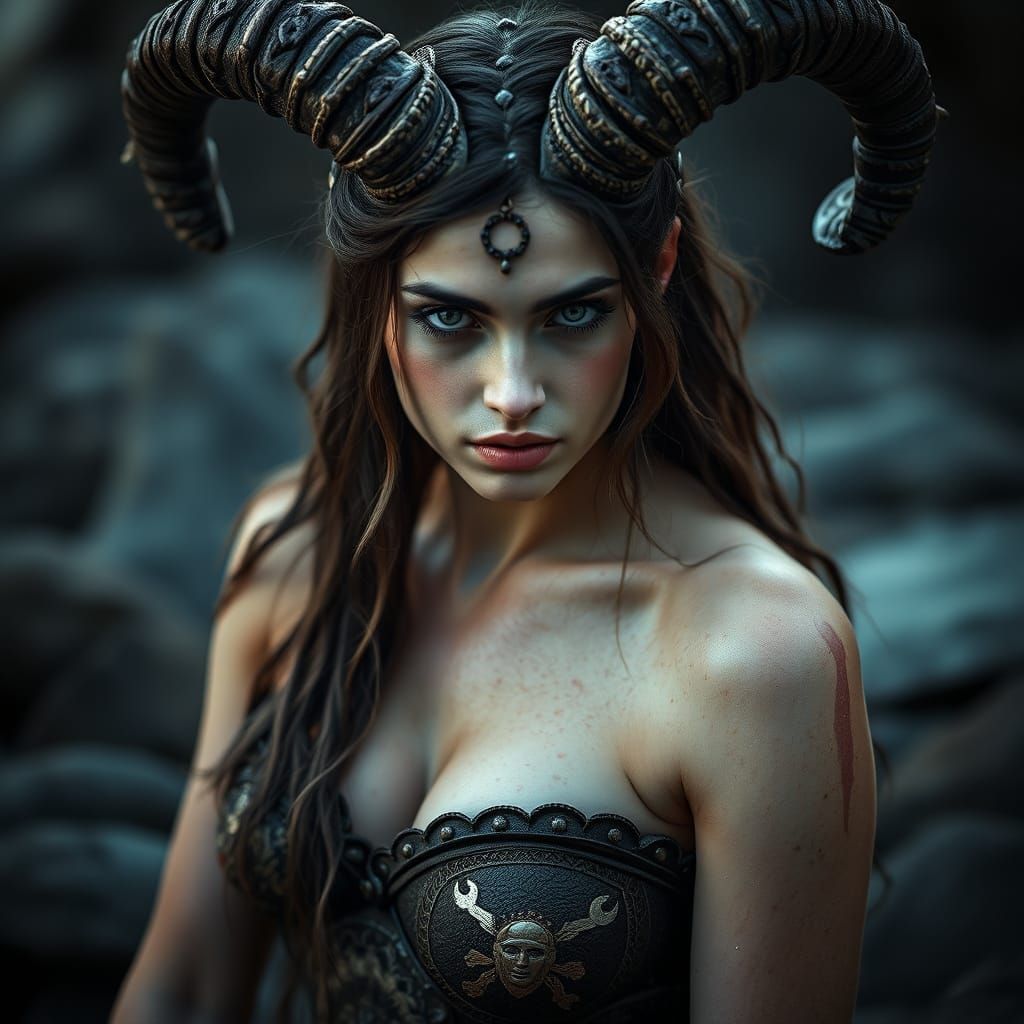 Enchanting Female Satyr in Hyperrealistic Detail