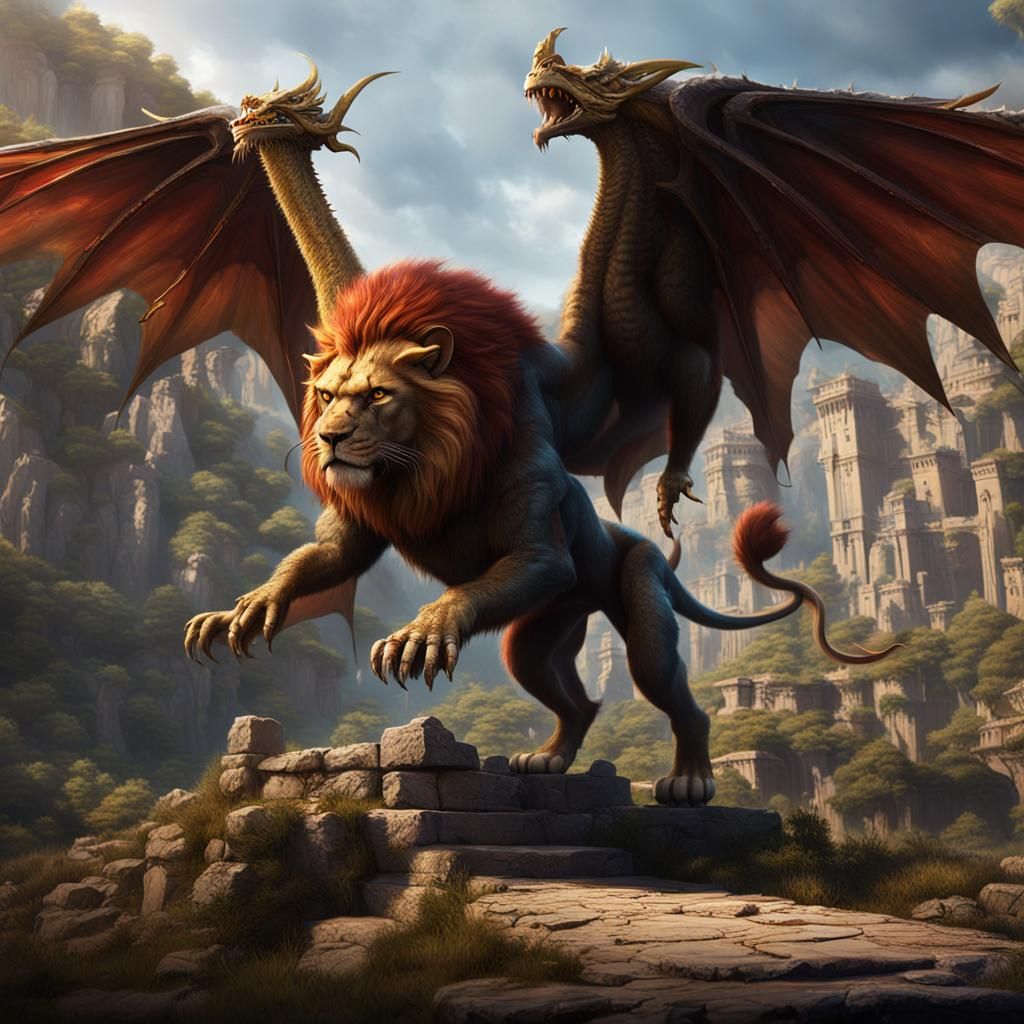 Detailed Manticore Digital Art in Fantasy Style