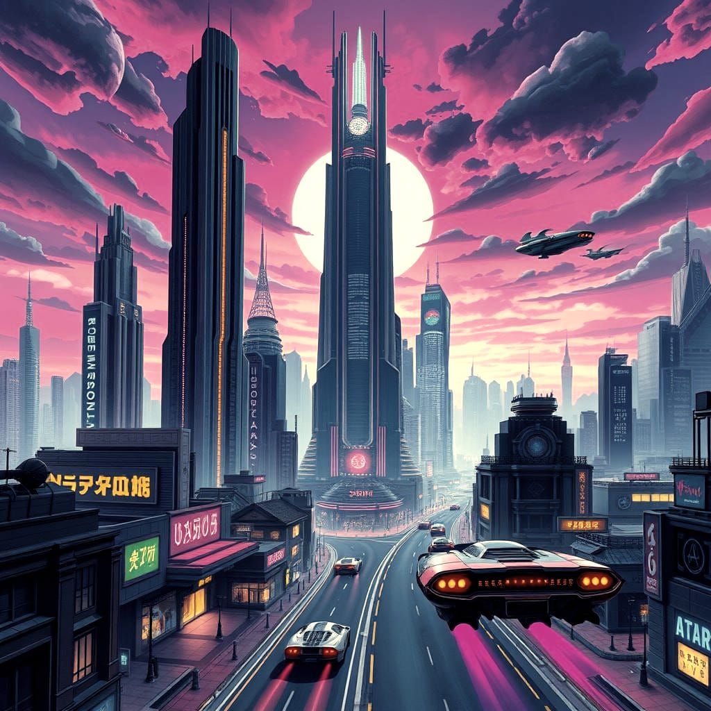 Futuristic Cityscape Envisioned by AI