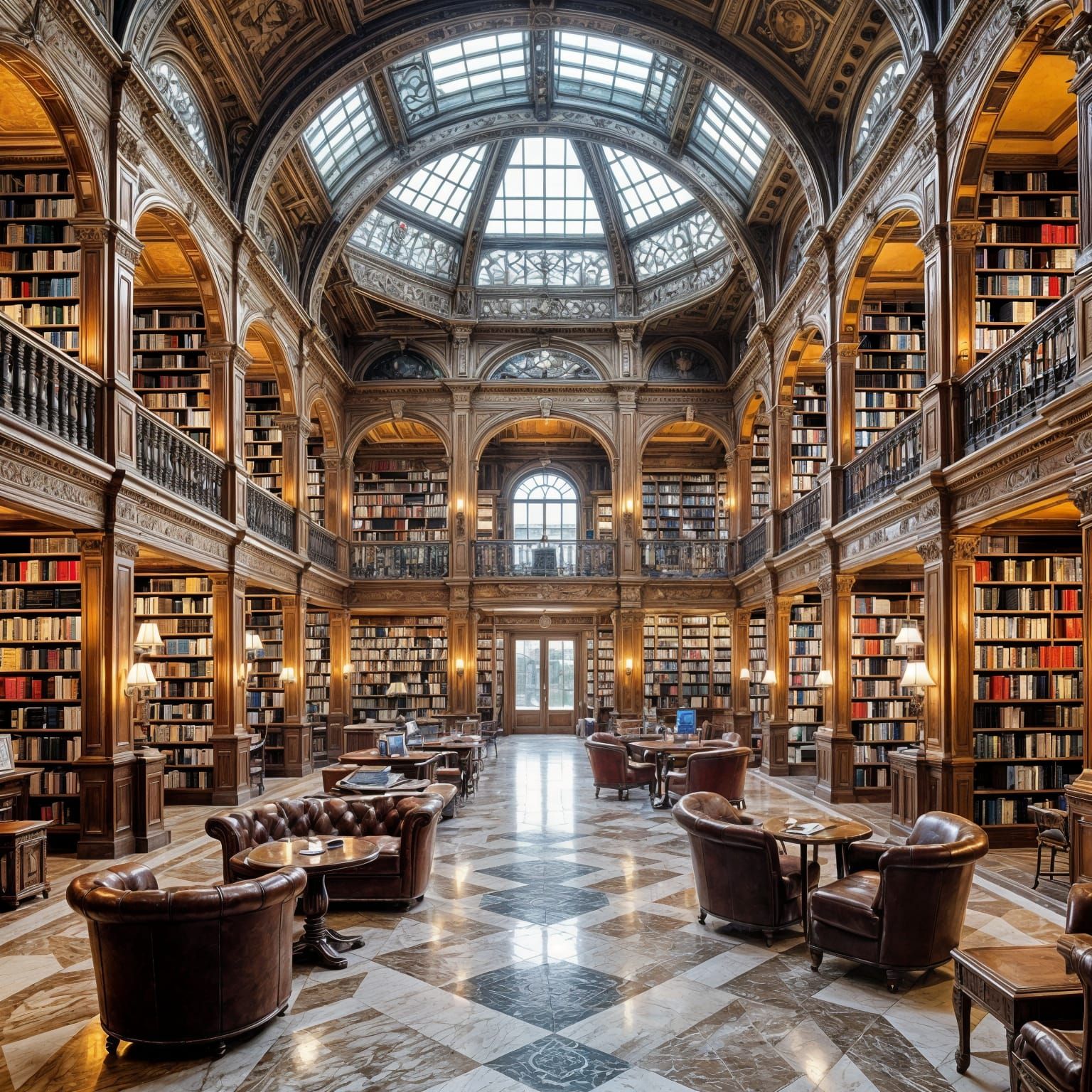 Futuristic Library: A Hub of Knowledge and Innovation