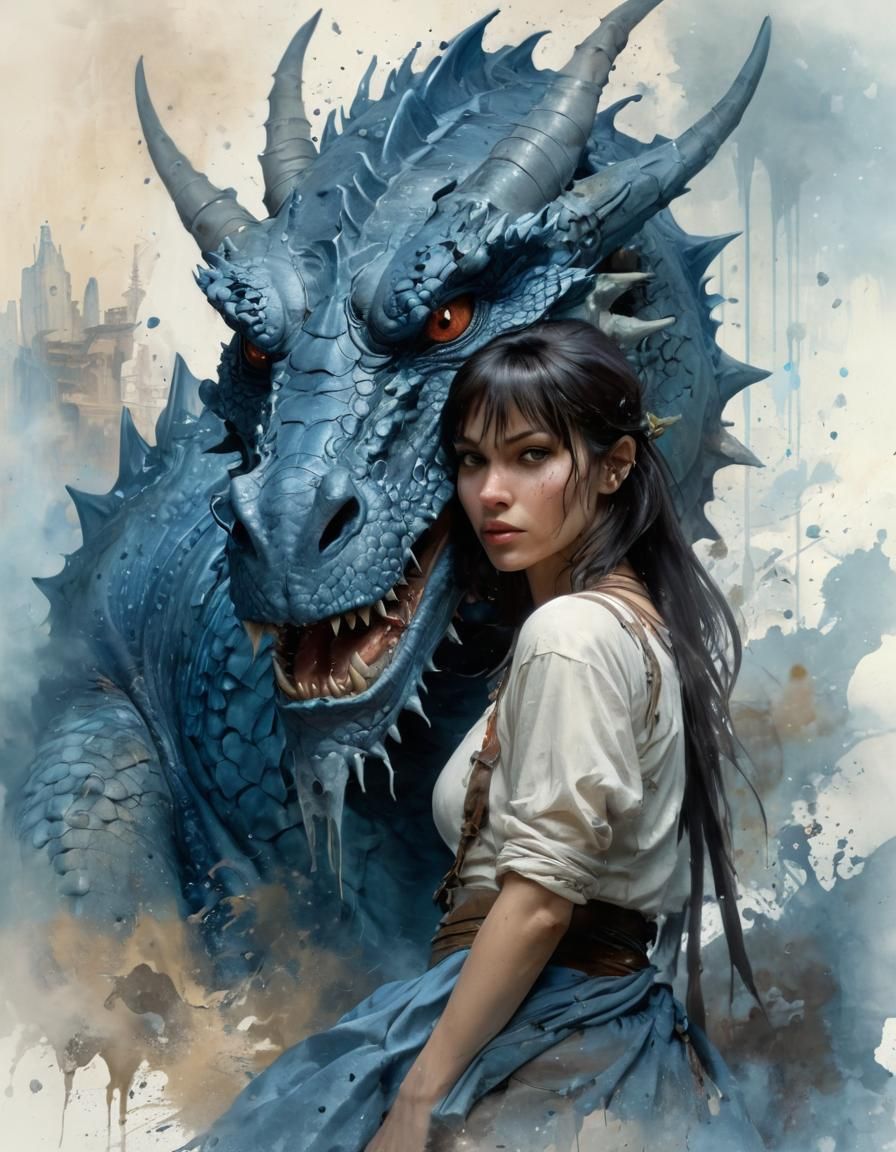 Intricately Detailed Dragon Concept Art in Fantasy Style