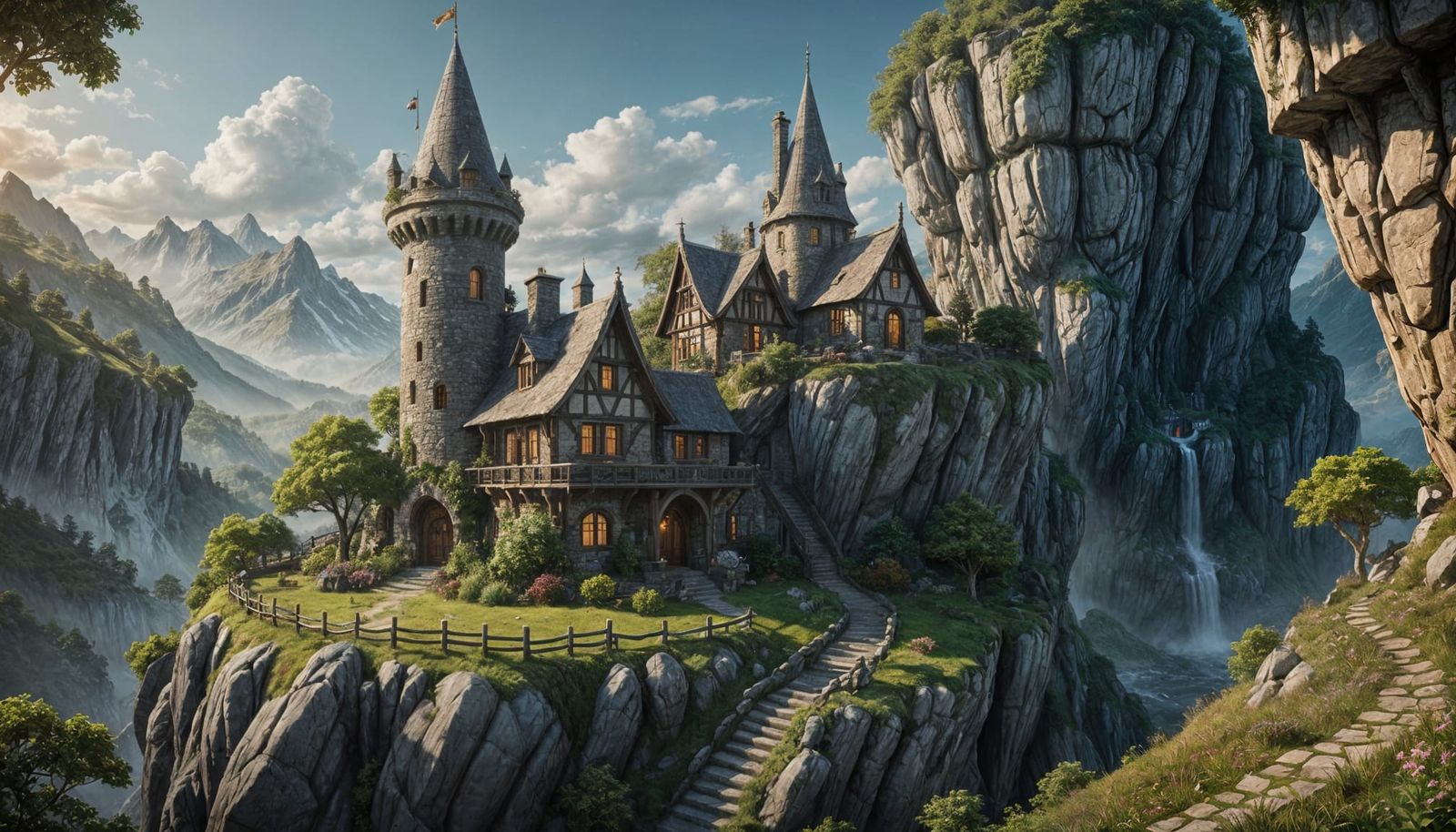 Cozy Elven Cottage Built into Cliffside