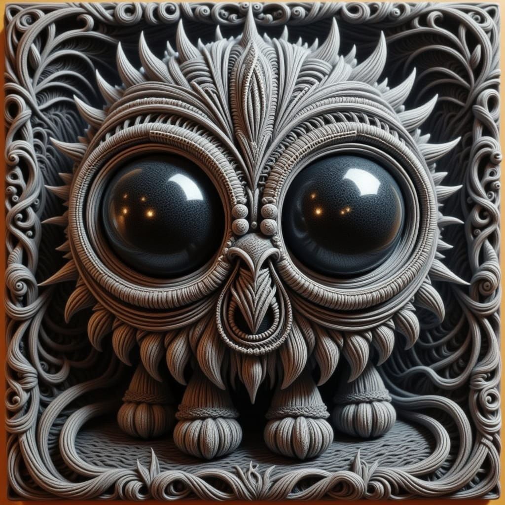 Macrame Dolls in Dark Fantasy Style