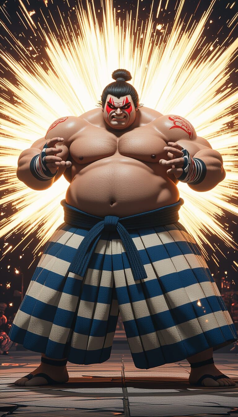 E. Honda Unleashes Hundred Hand Slap in Dramatic Lighting