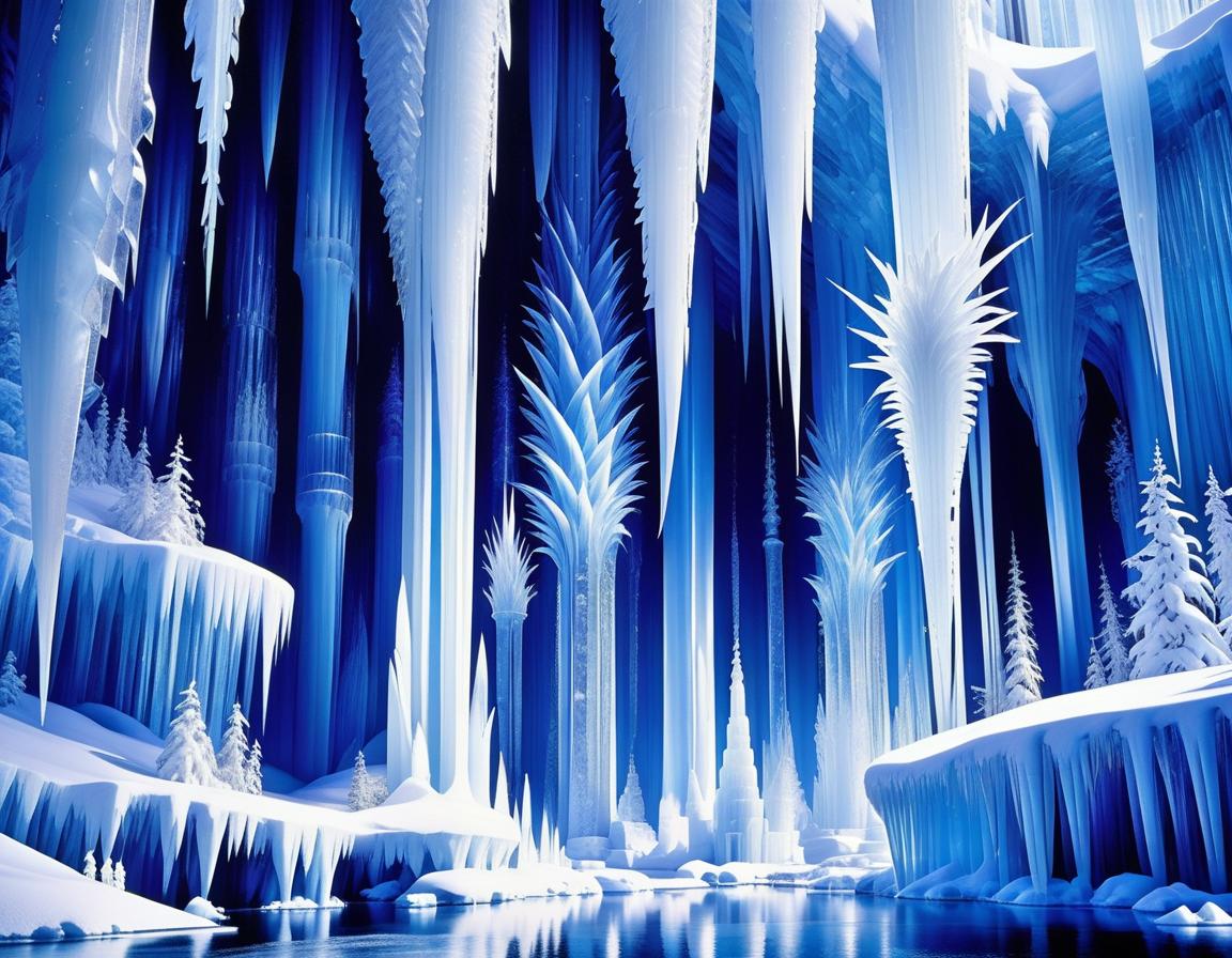 Ice Sculpture Hall in the Snow Queen's Palace