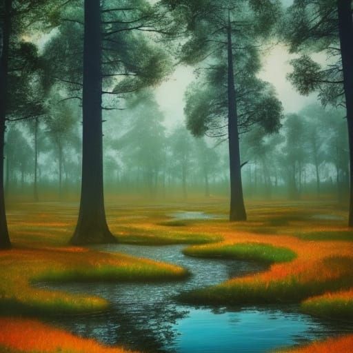 Surreal Double Exposure: Mother Nature's World