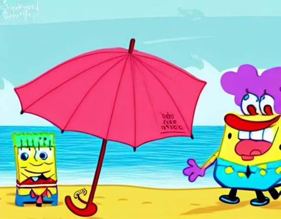 SpongeBob and Patrick: A Beachside Bond

SpongeBob SquarePants, a face full of glee,
Square and yellow, as bright as can...