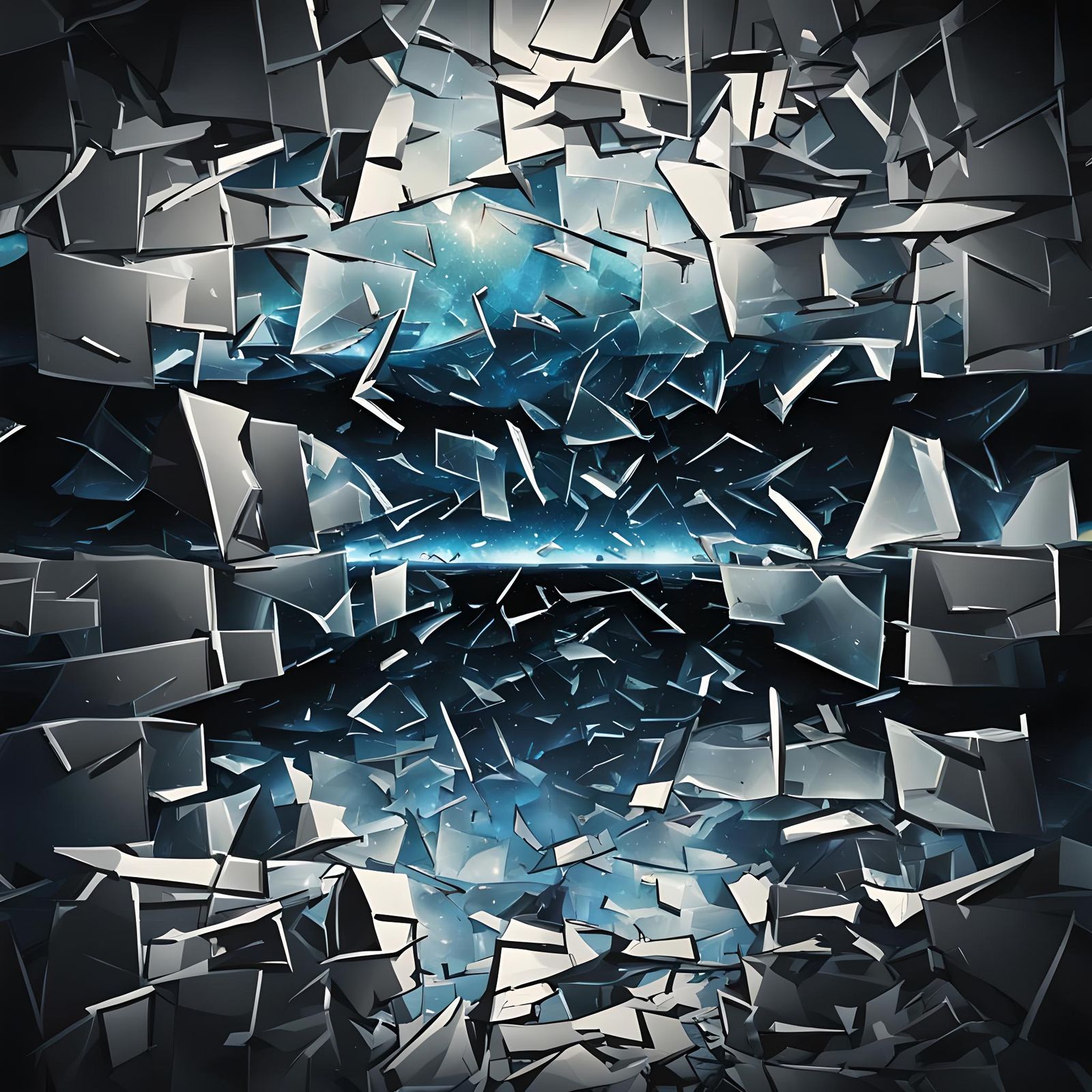 Shattered Reality: A Conceptual AI Art Image
