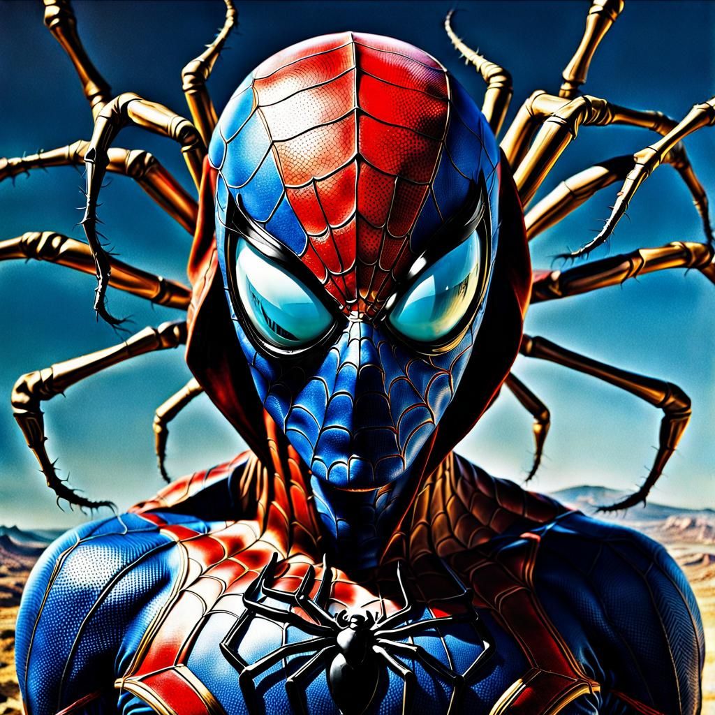 Alien Spider-Man in Surrealist Style