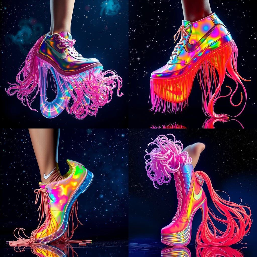 Stellar Fashion Statement in Iridescent Jellyfish Sneaker