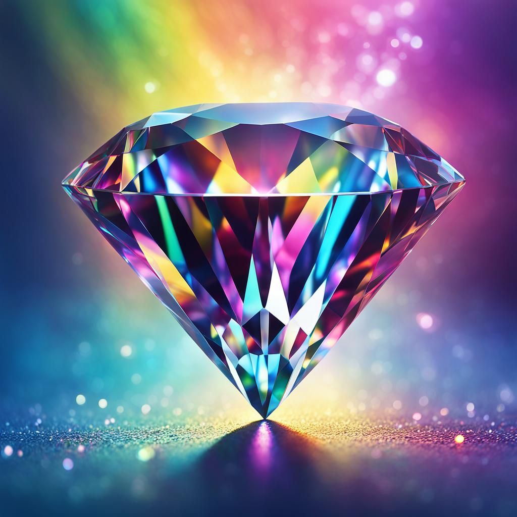 Rainbow Diamond Gemstone in Divine Light