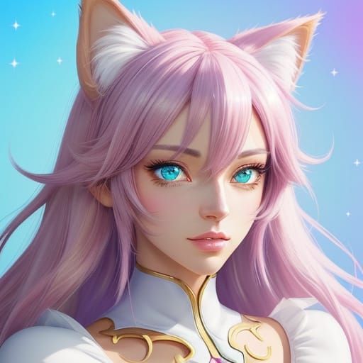 Anime Style Cat-Person Concept Art