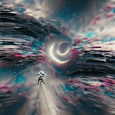 Spectacular Interstellar Cloudscape with Galaxies