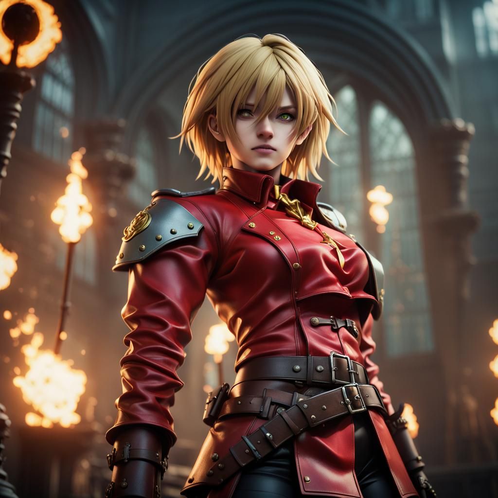 Seras Victoria Anime Art in Natural Lighting