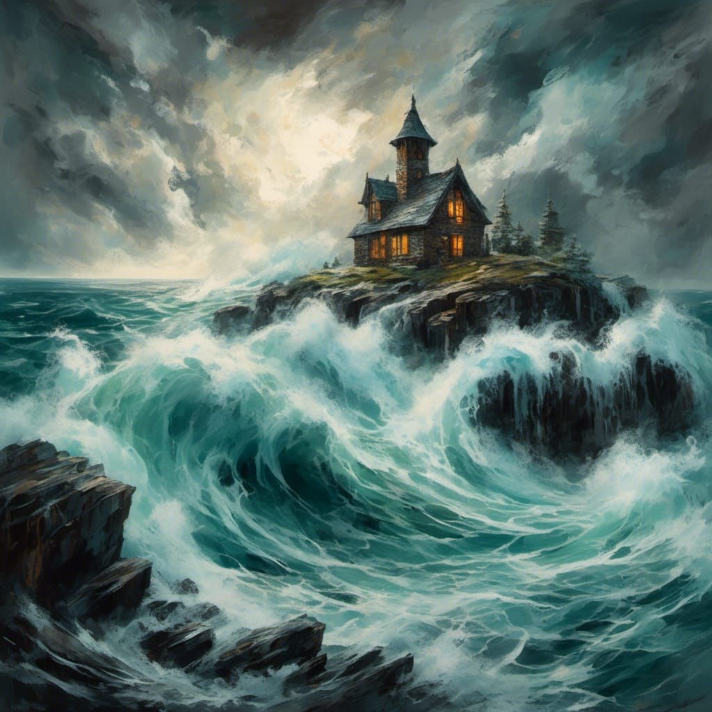 Cozy Home Survives Storm in Art Brut Style