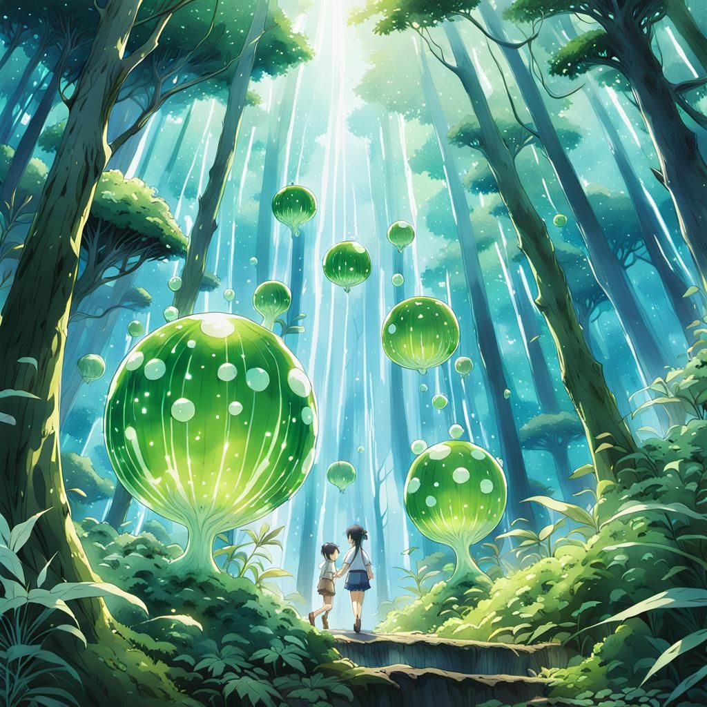 Slime Priestesses Conspiracy: Anime-Inspired Key Visual